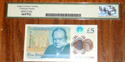 Great Britain 2015 5 Pounds   5 P394 Qeii Gem Unc Legacy 66ppq Bank England Note