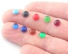5 Pcs Cabochons Czech Glass Round 8mm Flat Back Multi Color Cab11 No Hole Cb60