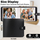 2 Pack Small Photo Album 4x4 Hold 64 Photo Leather Cover  4 X 4 Album Book Black