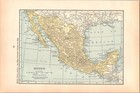 Central America Mexico 1927 Atlas Map Tk18