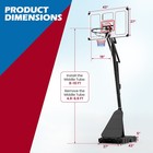 4 9-10 Ft 10 Levels Adjustable Basketball Goal System W shatterproof Backboard