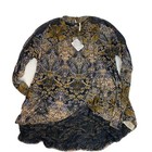 Free People New World Jersey Nouveau Top Size Xs Lace Earth Tones Open Back