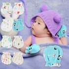 12 Pairs set Newborn Baby Boys Girls Mittens Cotton No-scratch Gloves Infant New