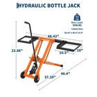 500lb Hydraulic Mower Lift Jack 3 Heights For Zero Turn And Riding Mower Service