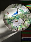 Blue Bird  bloomornamental  Plate 12 In Japanese Vintage Old Art Signed Marked