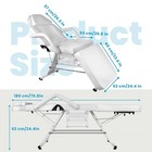 881lb Facial Chair Adjustable Split Leg Tattoo Chair Beauty Bed With Salon Stool