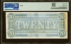 T-67  20 1864 Confederate States Currency Banknote Civil War Confederacy Pmg 63