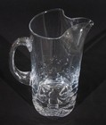 Krosno  york  Martini Cocktail Pitcher Hand Blown Glass Mcm Poland 9 Inches Tall