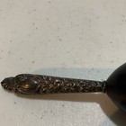 Antique Sterling Silver Egg Sock Darner Flowers Ornate Handle By Unbranded Usa