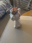 Vintage 1950s Davar Lion Pin Cushion measuring Tape scissor Holder Japan Sewing