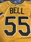 Josh Bell Pittsburgh Pirates 2017 Game Used Yellow Pullover Jersey Mlb Authentic