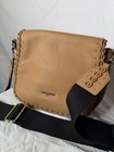 Karl Lagerfeld Paris Pebbled Brown Saddle Crossbody Bag 