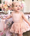 Lace Princess Party Dress Wedding Summer Dress Newborn 0-3 Months