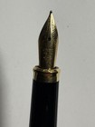 Cross Lacquer Black   Gold Trim Fountain Pen - Nib 18k Used