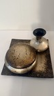 Decorative Vase And Bowl Set On Matching Tray