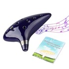 Aimeis Ocarina 12 Hole Alto C Ceramic Ocarinas With Songbook Bag Display Blue