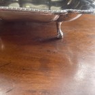 Vintage Silver Plate Prill Lion Armorial Ball Claw Footed Serving Dish Tinket 