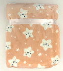 Baby Elements Pink Star Face Fleece Blanket Lovey Girl 30x40 Security Nwt