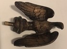 Finial Vtg Flag Pole Topper Eagle Brass 3    5