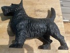Vintage   Cast Iron Dog Door Stop   Hubley  scotty 