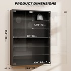 3-color Led Lighted Display Cabinet  6-tier Wall-mounted Showcase For Colletible