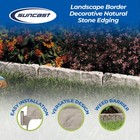 Suncast Landscape Border Decorative Natural Stone Edging  12  Sections  20 Pack 