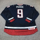 Usa Hockey Jersey Mens 2xl Blue Nike Iihf International Ice Parise 9 Shirt
