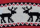 Little Lad Boys Christmas Sweater Vest Size 18m Red Black Reindeer Excellent