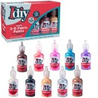 Fabric Paints Set Of 10 Colors  1oz Bottles  Bright 3d Fabric T Shirt Metallic