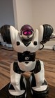 Rc Remote Control Robot Toy White Black Lights Walking Interactive Controller