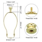 1 Set 8 Inch Lamp Harp Kit With Finial Lamp Shade Bracket Holder Gold