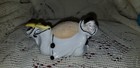 Antique German Pierrot Clown Porcelain Pin Cushion Half Doll  
