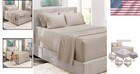 Cal King Luxury Microfiber Bed Sheet Set - 6 Pieces  Wrinkle   Fade Resistant