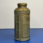 Antique Dental Tooth Powder Tin  Satin Finer Than Silk Albert F Wood W  Contents
