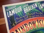 1944 Rainbow Island Original 27x41 Hollywood Movie Poster Dorothy Lamour Vintage