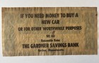Bank Of United States 1960   s  Reproduction  1000 Bank Note Gardner Savings Bank