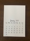 2027 Mini Blank Calendar 3 5  X 5  Decorate  Stamp  Diy  script Font- Lot Of 5 