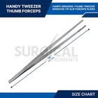 Handy 18  Extra-long Tweezers Instruments Forceps Stainless Steel German Grade