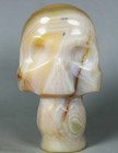 Natural Crystal Agate Carved Skull  Realistic  Healing Cute 182 G