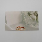 Sixpence Enclosure Card For Bride Authentic English Coin Roses   Rings Keepsake