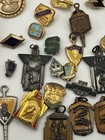 Vintage Lot Of 31 Medals Awards School Pendant Lapel Pins Charms Nhs Key Badge