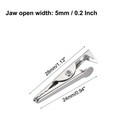 100pcs Metal Alligator Clips 28mm Nickel Plated Spring Clamp Mini Clips