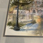Auburn University Anni Moller Signed   Framed Print 1997 Watercolor Football Vtg