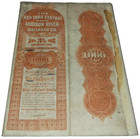 1898 New York Central And Hudson River Railroad Nyc Bond Certificate  1279