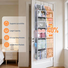80lb Clear Door Hanging Yarn Storage Organizer  10 Large Plastic Pockets   10 Me