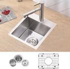 Vccucine Bar Sink Drop In 13x15 Inch Topmount Rv Small Kitchen Sink handmade
