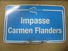 Saint - Martin  dead End - Carmen Flanders  Vintage Original Sign 