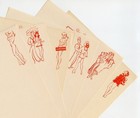 Vintage Wwii Era Us Navy Stationary With Envelopes  6  - Pinup Girls