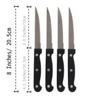 8 Piece Set Steak Knife Set Knives Stainless Steel Serrated New Us