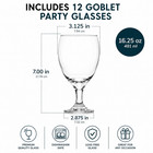 Set Of 36 Libbey Classic Glass Goblets 16 25 Oz Stemmed Water Glasses